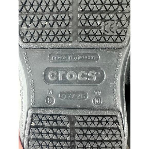 Crocs Literide Women sz 10 mens 8 Slip Resistant No Marking Work Clogs w Straps - Picture 9 of 11